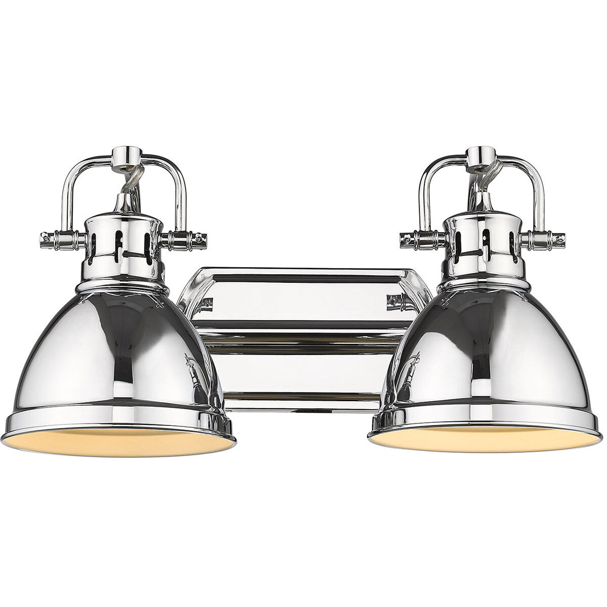 Golden Lighting 3602 BA2 CH CH Duncan 2 Light 17 inch Chrome Bath Vanity Wall Light